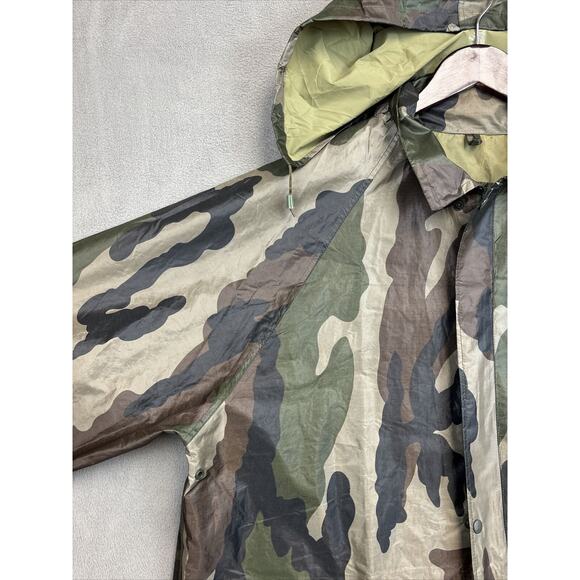 Mil-Tec by Sturm Men's XL Frog Camo Green Rain Hunting Jacket Removable Hood - Picture 3 of 15